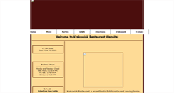 Desktop Screenshot of krakowiakrestaurant.com